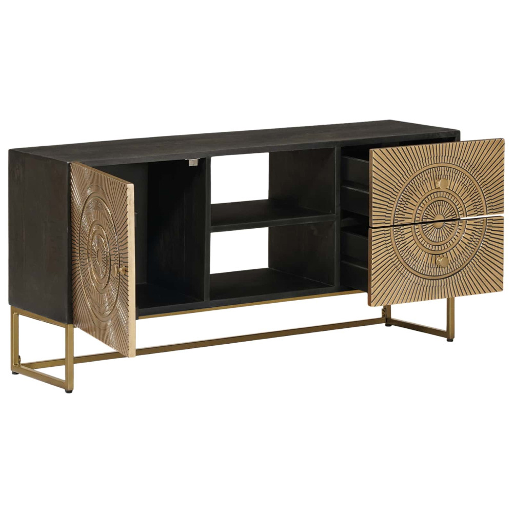 Produktbild för TV-skåp med låda med hylla med lagring Mässing 105 x 30 x 50 cm