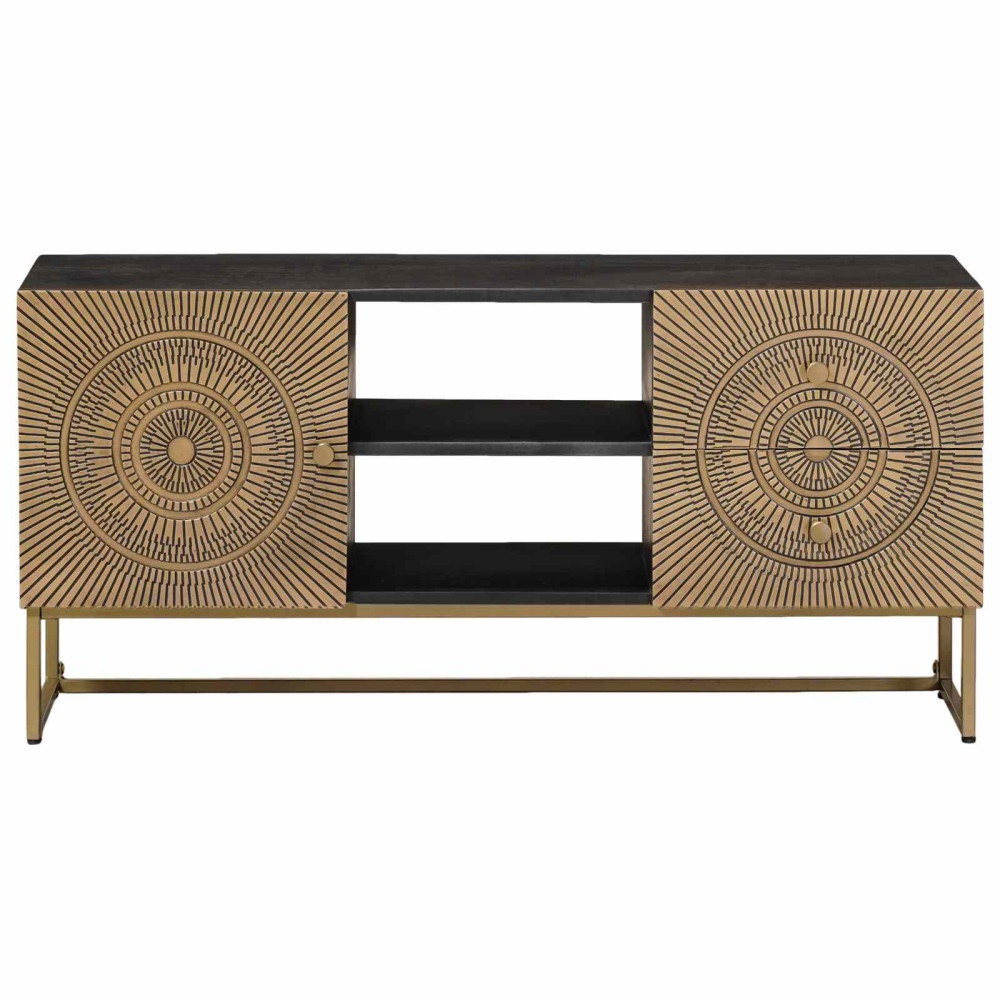 Produktbild för TV-skåp med låda med hylla med lagring Mässing 105 x 30 x 50 cm