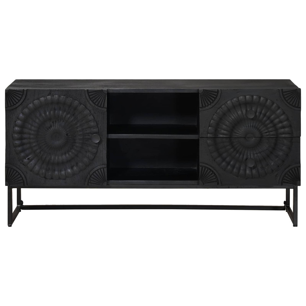 Produktbild för TV-skåp med låda med hylla med lagring Svart 105 x 30 x 54 cm