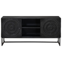 Produktbild för TV-skåp med låda med hylla med lagring Svart 105 x 30 x 54 cm