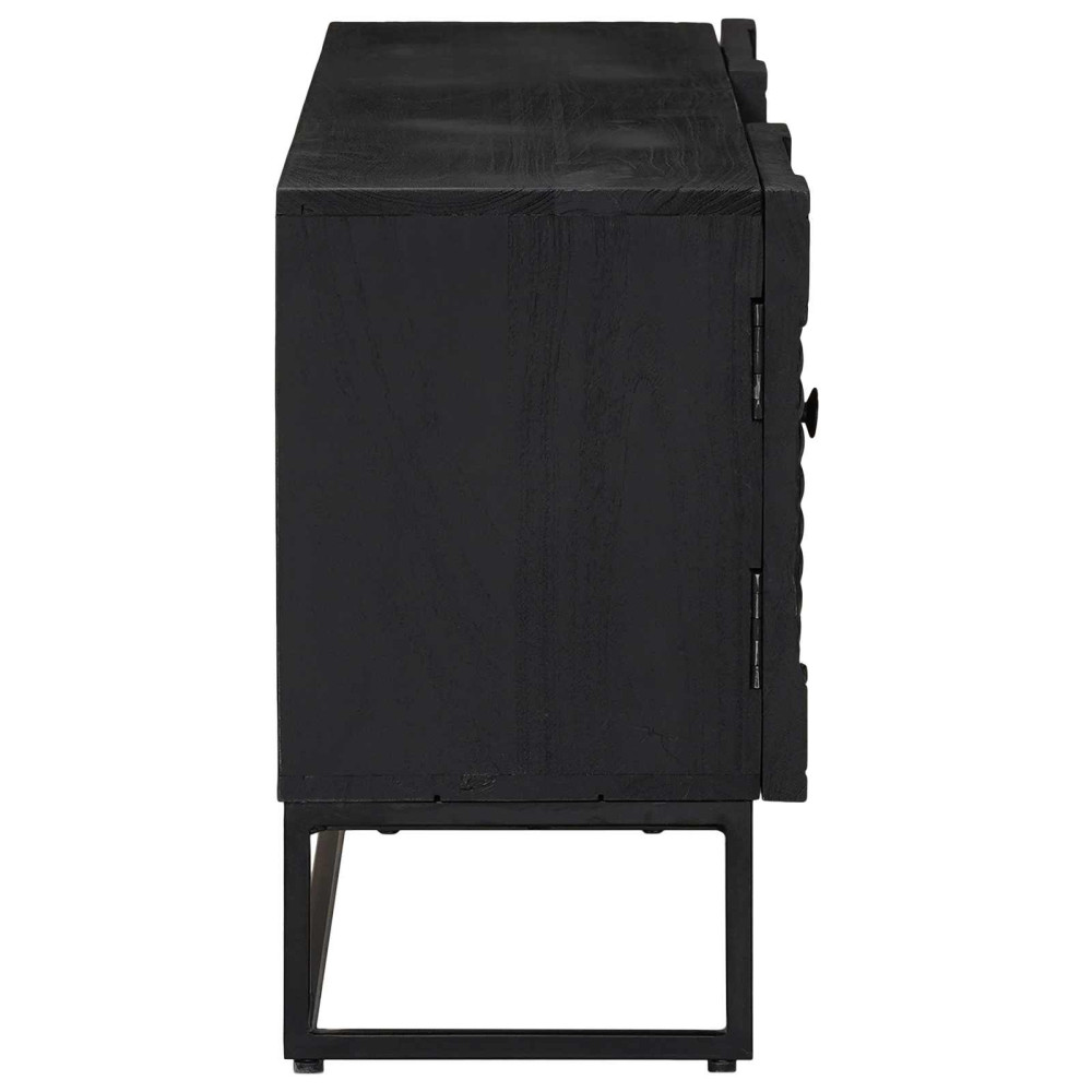 Produktbild för TV-skåp med låda med hylla med lagring Svart 105 x 30 x 54 cm