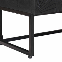 Produktbild för TV-skåp med låda med hylla med lagring Svart 105 x 30 x 54 cm