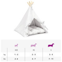 Produktbild för Husdjurs-tält med kudde Vit 50 x 50 x 60 cm Polyester
