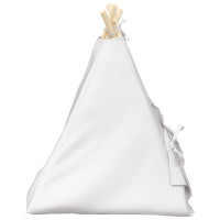 Produktbild för Husdjurs-tält med kudde Vit 50 x 50 x 60 cm Polyester