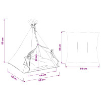Produktbild för Husdjurs-tält med kudde Vit 50 x 50 x 60 cm Polyester