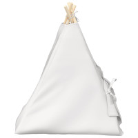 Produktbild för Husdjurs-tält med kudde Vit 60 x 60 x 70 cm Polyester