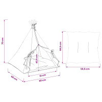 Produktbild för Husdjurs-tält med kudde Vit 60 x 60 x 70 cm Polyester