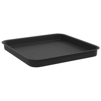 Produktbild för Fyrkantig Blomkruka 6 pcs Svart 21 x 21 x 2 cm Plast
