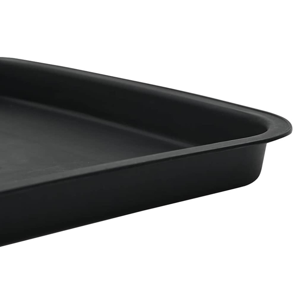 Produktbild för Fyrkantig Blomkruka 6 pcs Svart 21 x 21 x 2 cm Plast