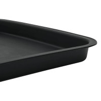 Produktbild för Fyrkantig Blomkruka 6 pcs Svart 21 x 21 x 2 cm Plast