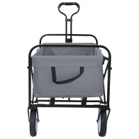 Produktbild för Fällbar handvagn Grå 94 x 53 x 99 cm Oxford tyg