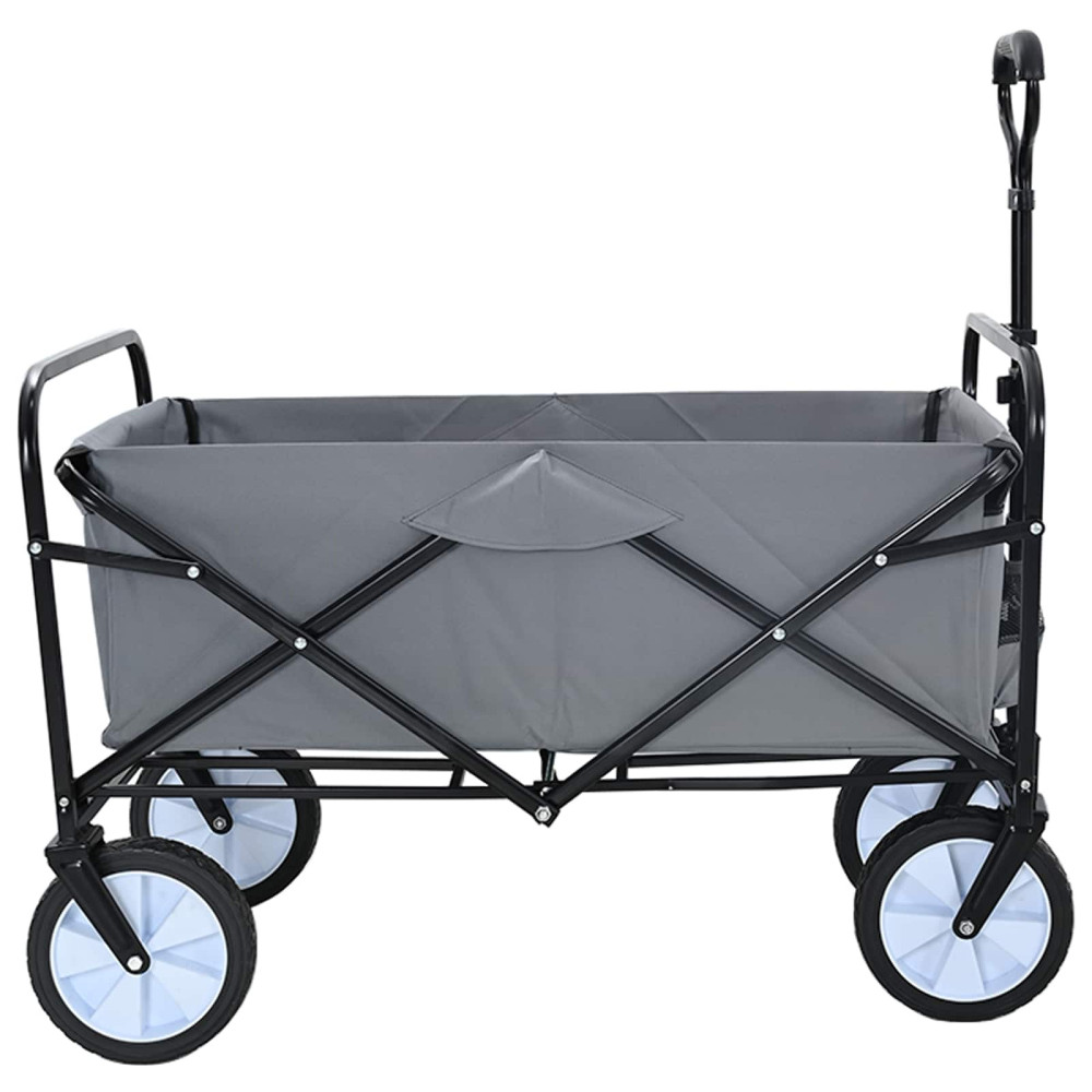 Produktbild för Fällbar handvagn Grå 94 x 53 x 99 cm Oxford tyg