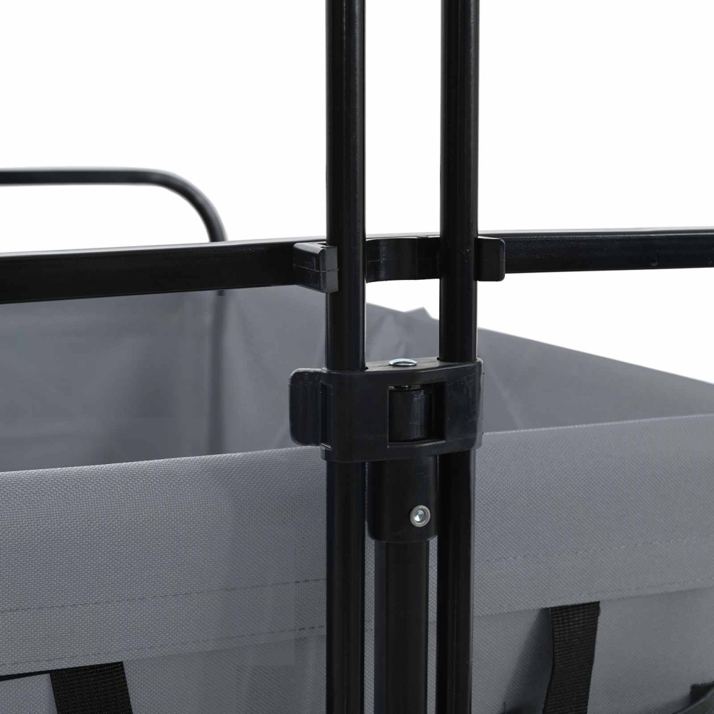 Produktbild för Fällbar handvagn Grå 94 x 53 x 99 cm Oxford tyg