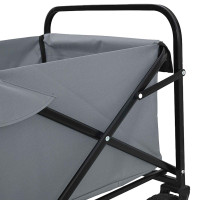 Produktbild för Fällbar handvagn Grå 94 x 53 x 99 cm Oxford tyg