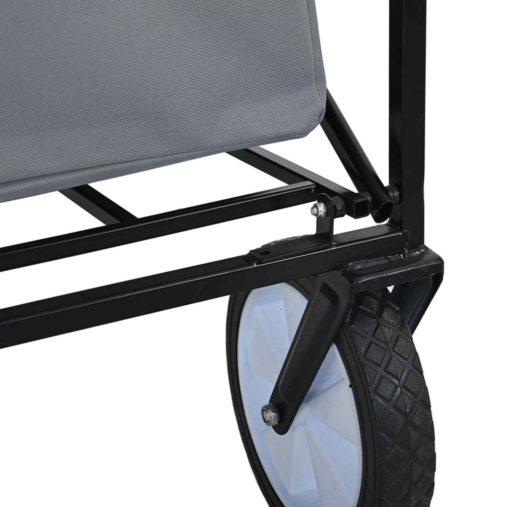 Produktbild för Fällbar handvagn Grå 94 x 53 x 99 cm Oxford tyg