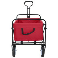 Produktbild för Fällbar handvagn Röd 94 x 53 x 99 cm Oxford tyg
