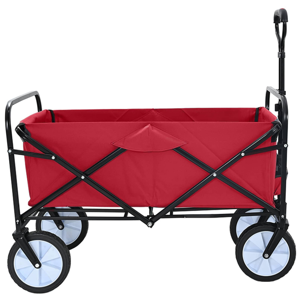Produktbild för Fällbar handvagn Röd 94 x 53 x 99 cm Oxford tyg