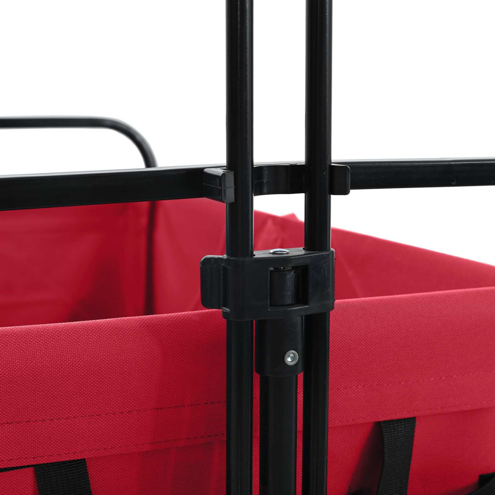 Produktbild för Fällbar handvagn Röd 94 x 53 x 99 cm Oxford tyg