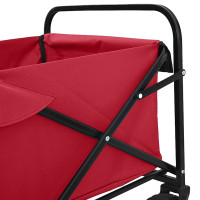 Produktbild för Fällbar handvagn Röd 94 x 53 x 99 cm Oxford tyg