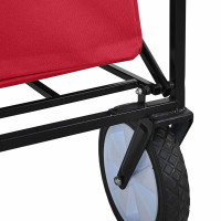 Produktbild för Fällbar handvagn Röd 94 x 53 x 99 cm Oxford tyg