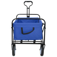 Produktbild för Fällbar handvagn Blå 94 x 53 x 99 cm Oxford tyg