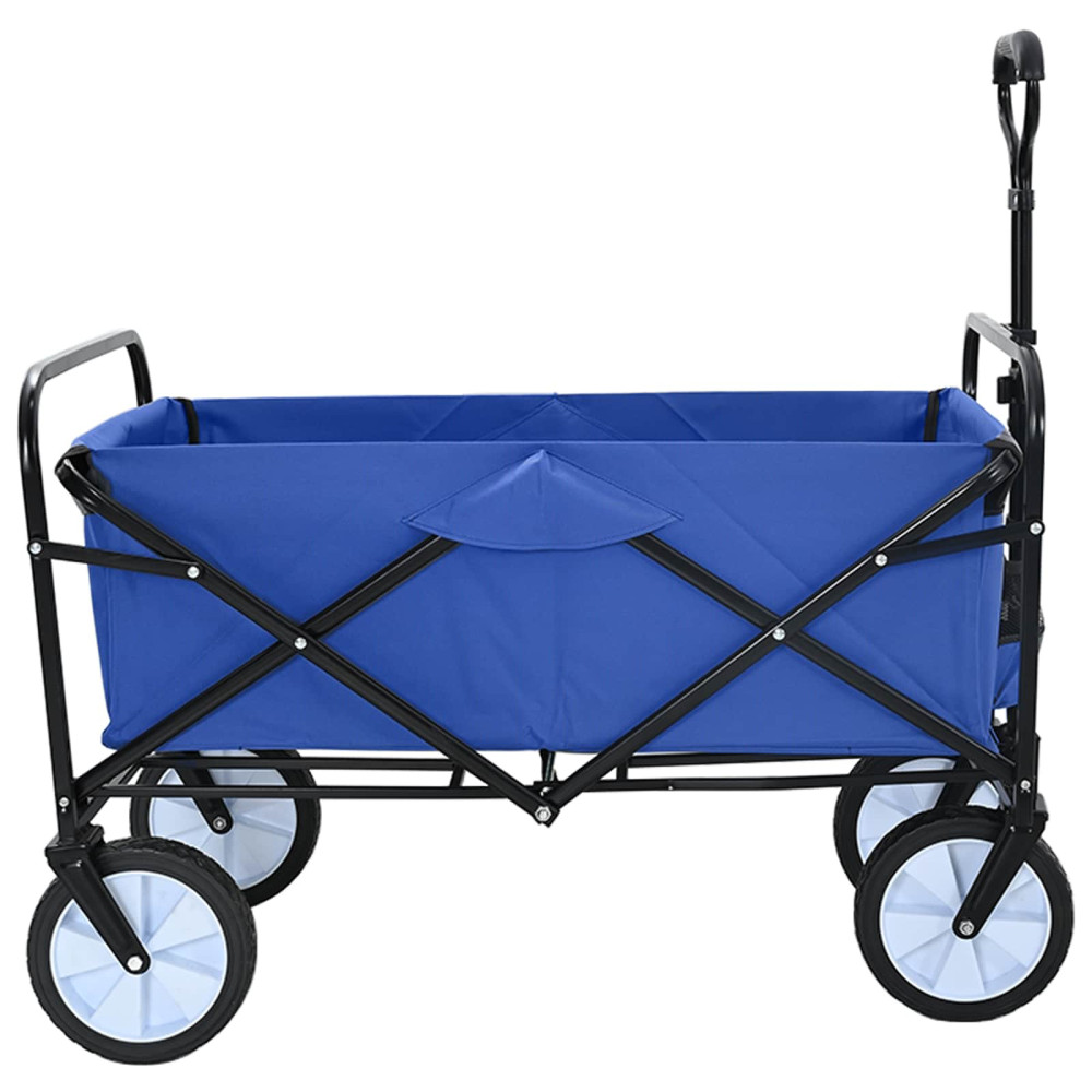 Produktbild för Fällbar handvagn Blå 94 x 53 x 99 cm Oxford tyg