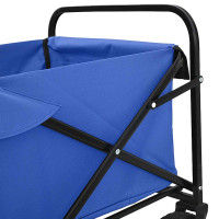 Produktbild för Fällbar handvagn Blå 94 x 53 x 99 cm Oxford tyg