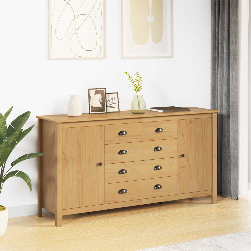 Produktbild för Sideboard HILL Honung brun 154 x 40 x 80 cm Massivt furu