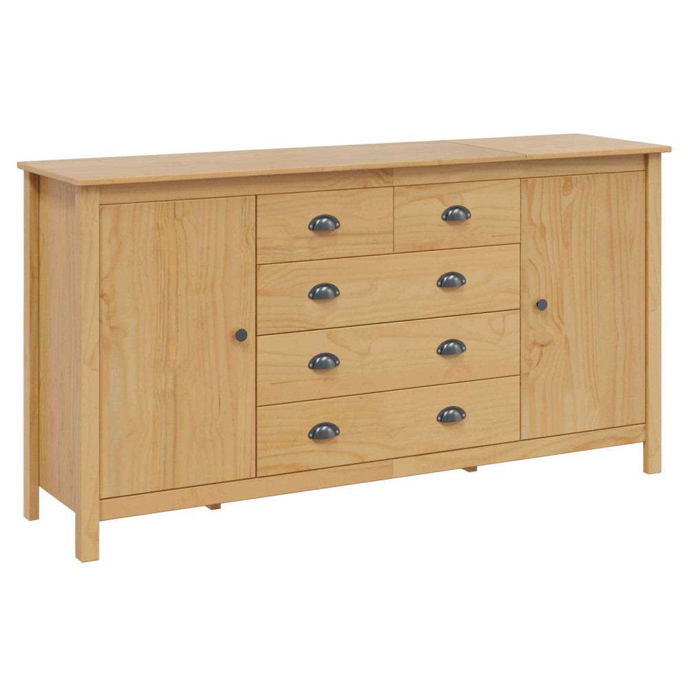 Produktbild för Sideboard HILL Honung brun 154 x 40 x 80 cm Massivt furu
