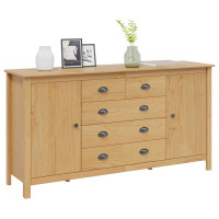 Produktbild för Sideboard HILL Honung brun 154 x 40 x 80 cm Massivt furu