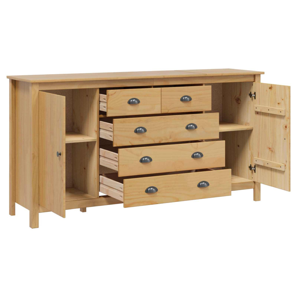 Produktbild för Sideboard HILL Honung brun 154 x 40 x 80 cm Massivt furu