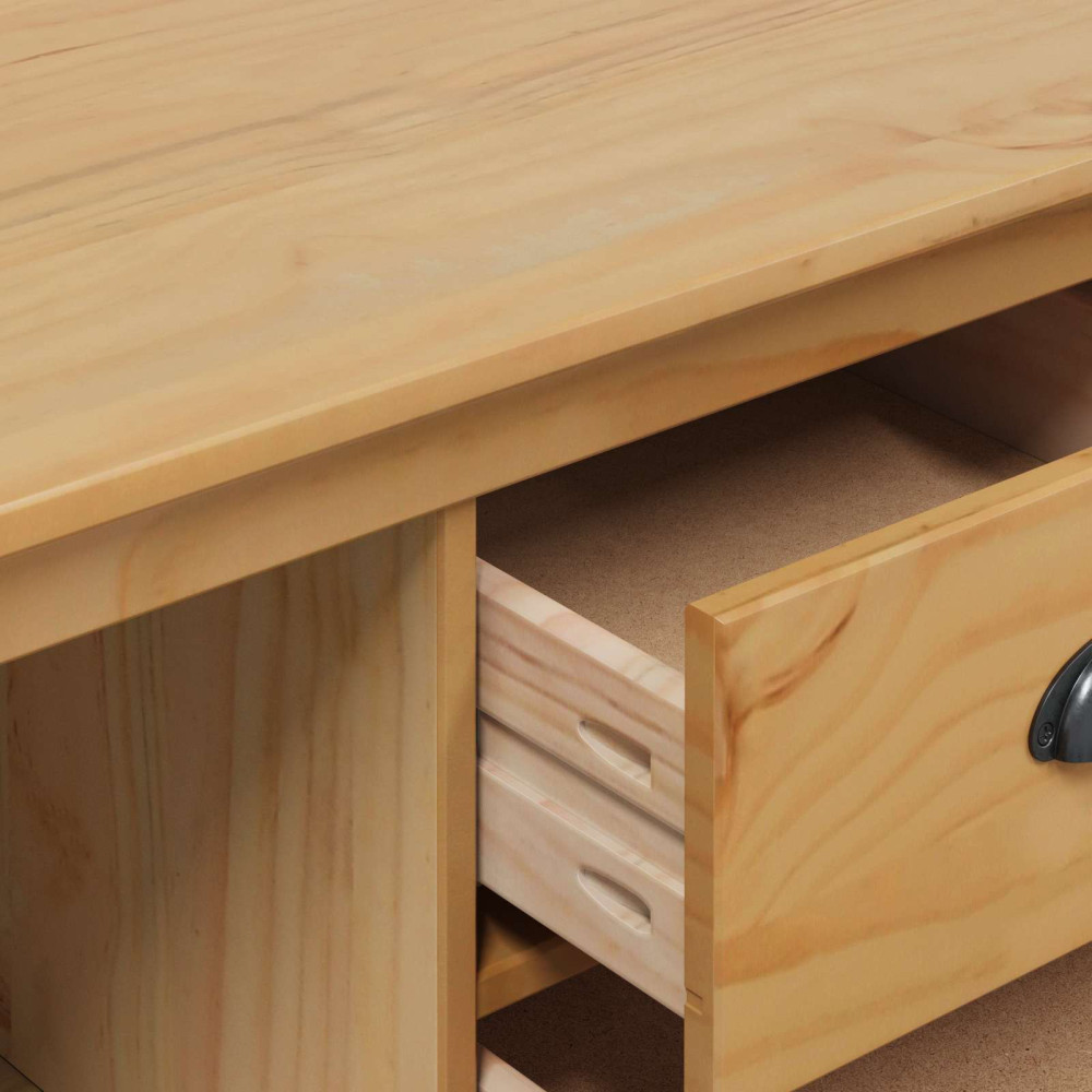Produktbild för Sideboard HILL Honung brun 154 x 40 x 80 cm Massivt furu
