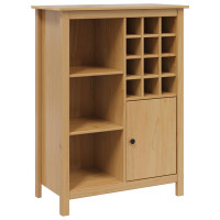 Produktbild för Vinskåp HILL Honung brun 79,5 x 40 x 107,5 cm Massiv furu