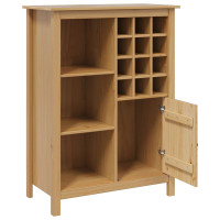 Produktbild för Vinskåp HILL Honung brun 79,5 x 40 x 107,5 cm Massiv furu