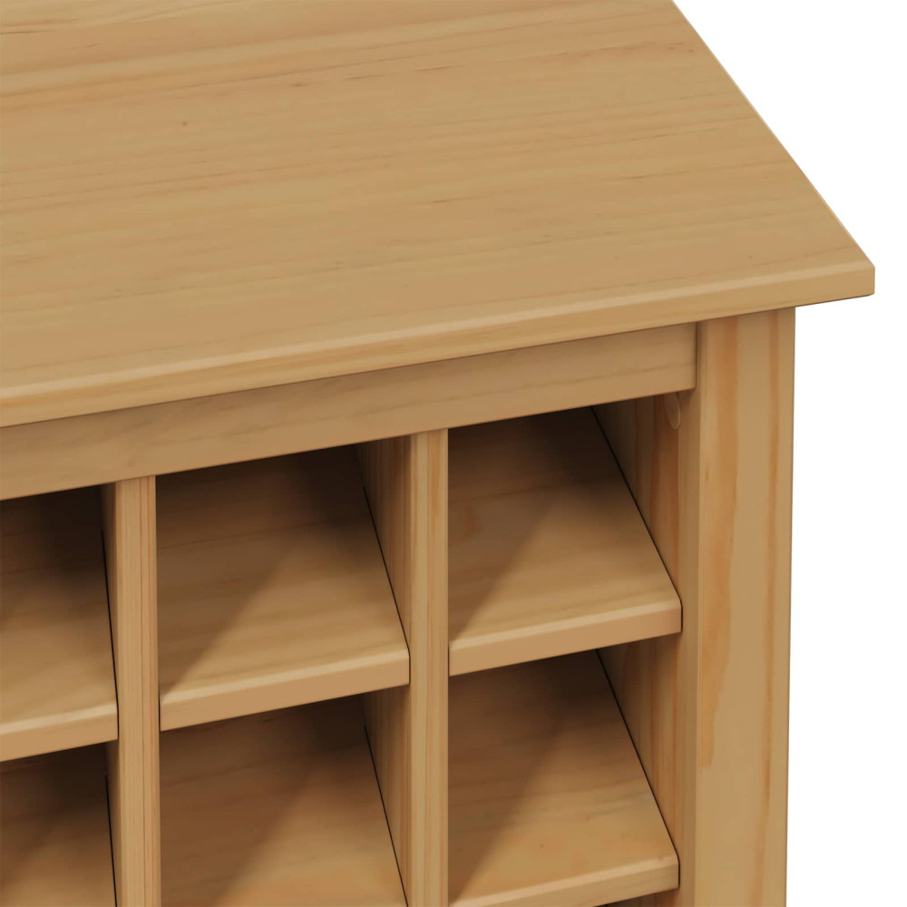 Produktbild för Vinskåp HILL Honung brun 79,5 x 40 x 107,5 cm Massiv furu