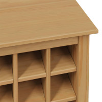Produktbild för Vinskåp HILL Honung brun 79,5 x 40 x 107,5 cm Massiv furu
