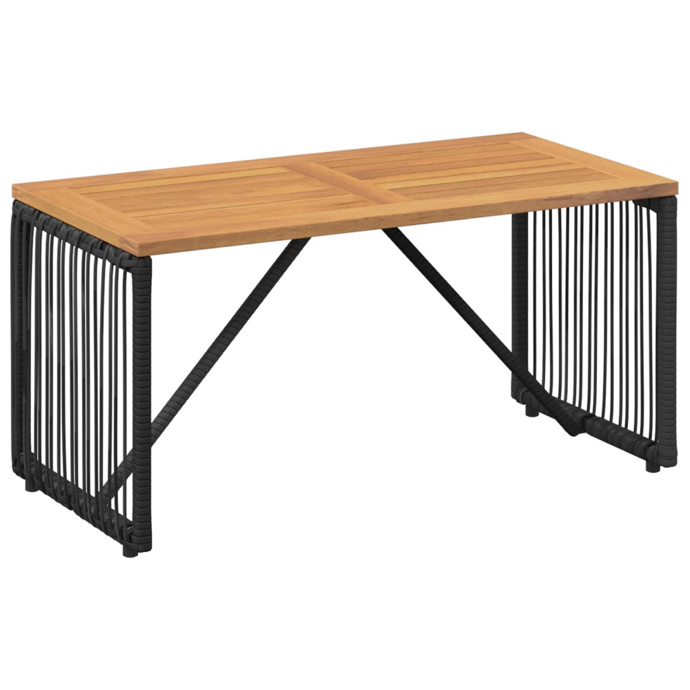 Produktbild för Utomhusbord Svart och Brunt 80 x 40 x 40 cm konstrotting