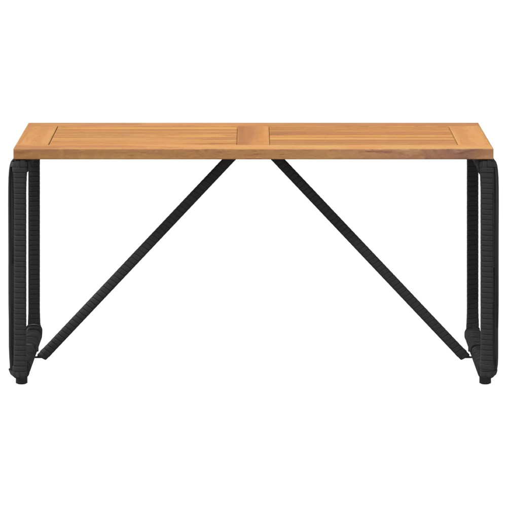 Produktbild för Utomhusbord Svart och Brunt 80 x 40 x 40 cm konstrotting