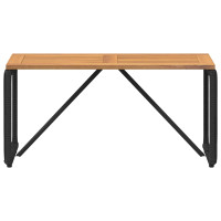 Produktbild för Utomhusbord Svart och Brunt 80 x 40 x 40 cm konstrotting