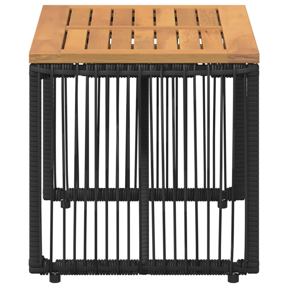 Produktbild för Utomhusbord Svart och Brunt 80 x 40 x 40 cm konstrotting