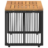 Produktbild för Utomhusbord Svart och Brunt 80 x 40 x 40 cm konstrotting