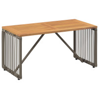 Produktbild för Utomhusbord Grå och Brun 80 x 40 x 40 cm konstrotting