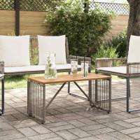 Produktbild för Utomhusbord Grå och Brun 80 x 40 x 40 cm konstrotting