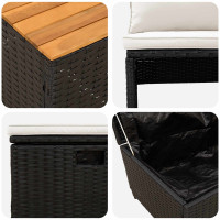 Produktbild för Utomhussoffset 4 -Seater 4 pcs 55 x 30 x 39 cm