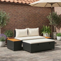 Produktbild för Utomhussoffset 4 -Seater 4 pcs 55 x 30 x 39 cm