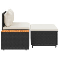 Produktbild för Utomhussoffset 4 -Seater 4 pcs 55 x 30 x 39 cm