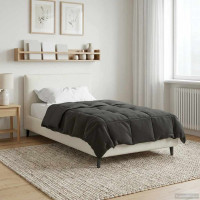 Produktbild för Sommar Duvet Quiltad Antracit 140 x 200 cm Mikrofiber
