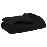 Produktbild för Sommar Duvet Quiltad Svart 155 x 220 cm Mikrofiber