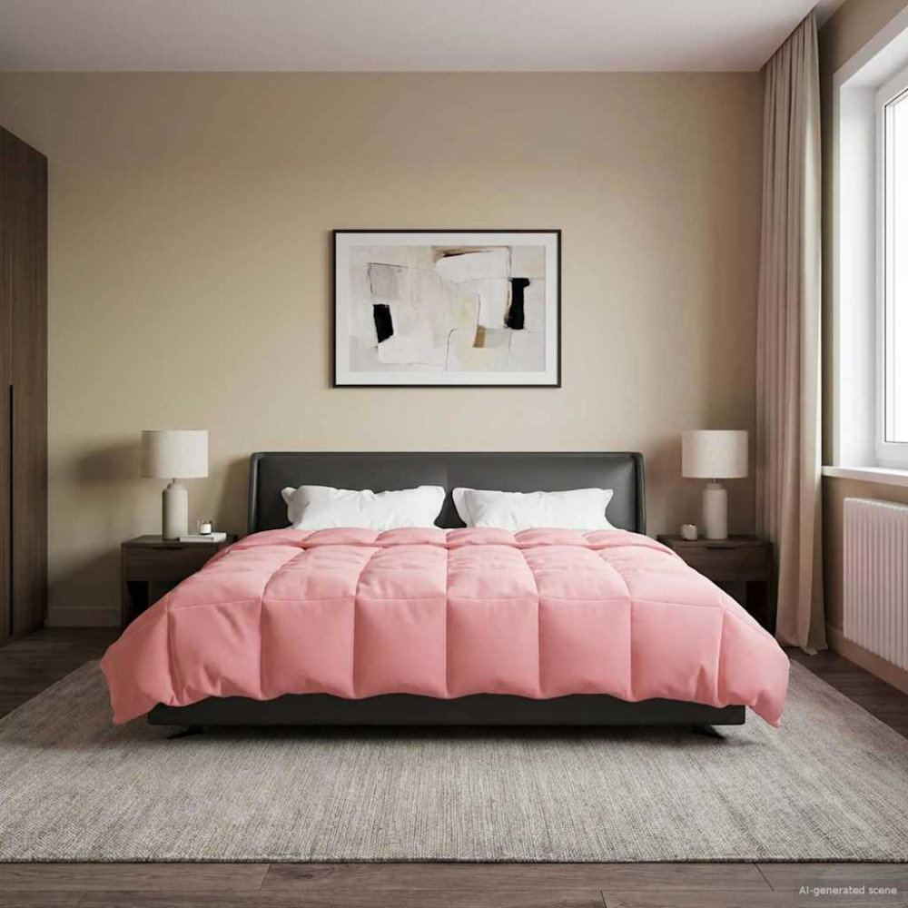 Produktbild för Full Års-Duvet Quiltad Rosa 200 x 200 cm Mikrofiber