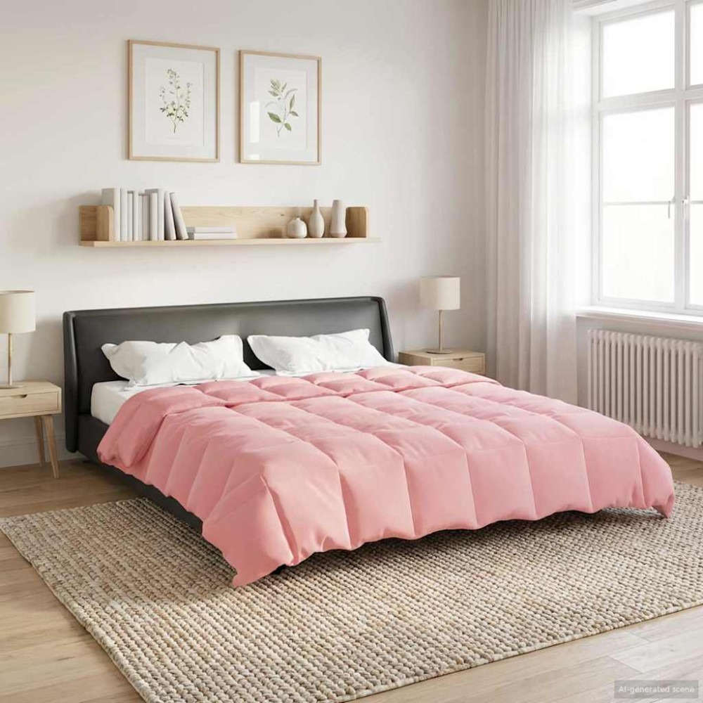 Produktbild för Full Års-Duvet Quiltad Rosa 200 x 200 cm Mikrofiber